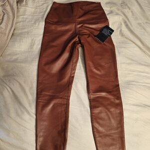 Polyester brown rusty brown pants